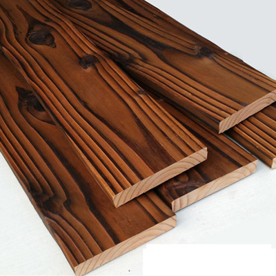 辐射松碳化防腐木